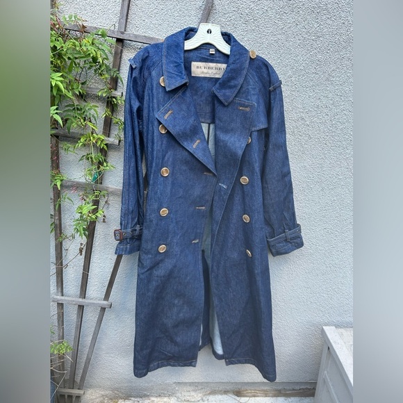 BURBERRY EASTHEATH Denim Jean Long Trench Coat - Picture 3 of 15